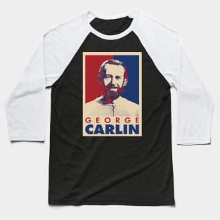 George Carlin Retro Pop Art Style Baseball T-Shirt